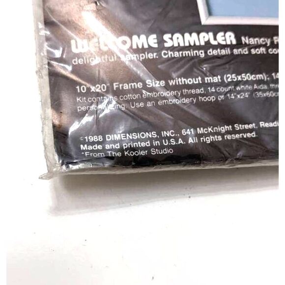 Dimensions Counted Cross Stitch 10x20 Welcome Sampler 3656 Vintage 1988 - Picture 3 of 4